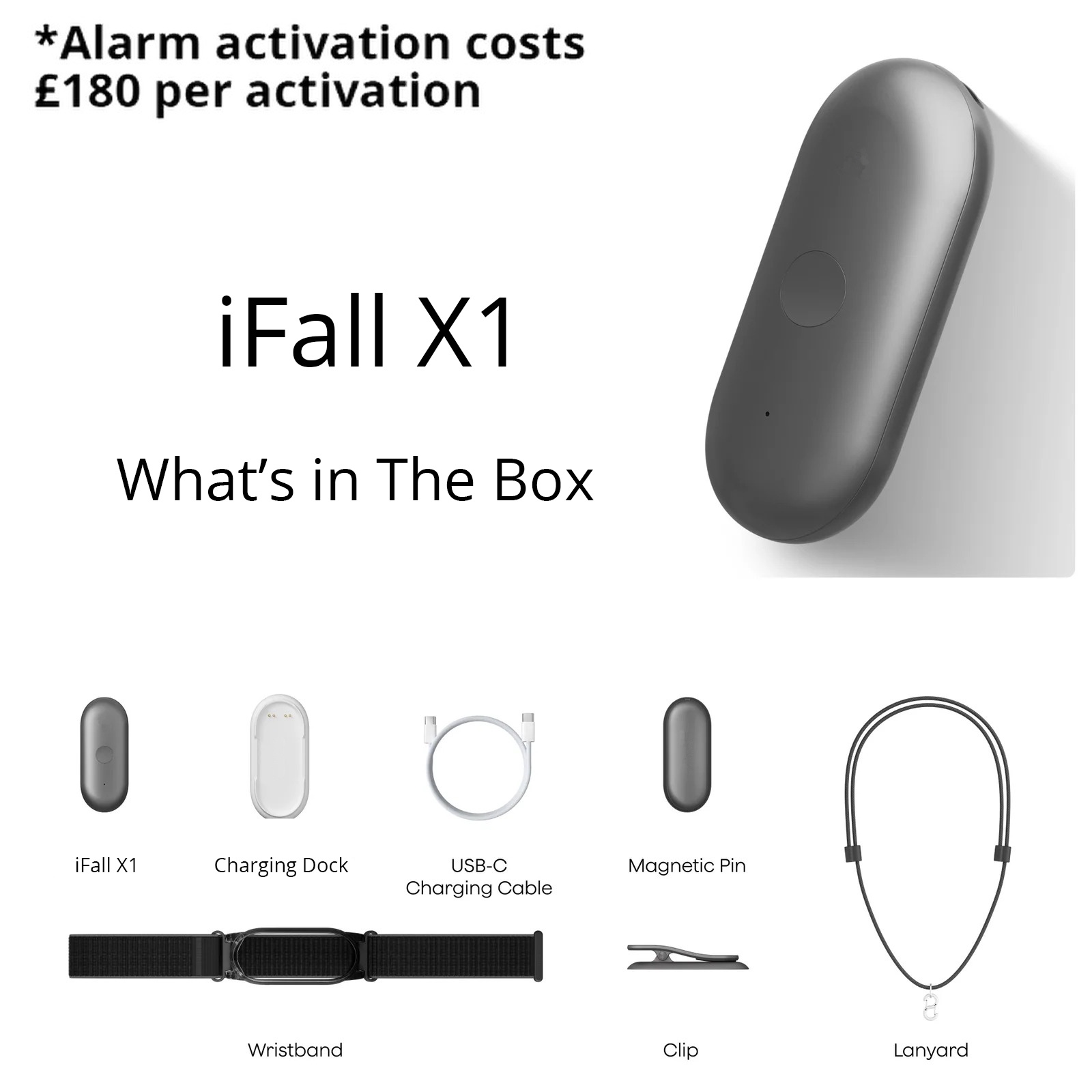 iFall X1 Charcoal — what's in the box
